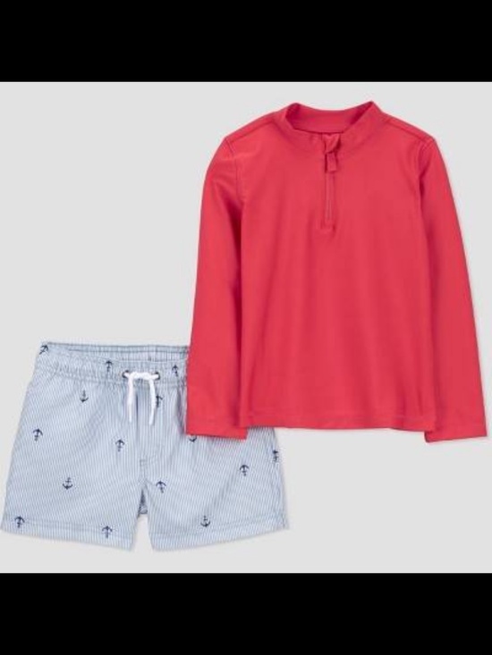 Just One You By Carters Other - Baby Boy Swim 2 Piece Rash Guard Set